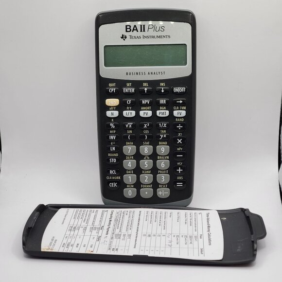 Texas Instruments BA II Plus Business Analyst Calculator with Cover WORKS - Picture 1 of 12